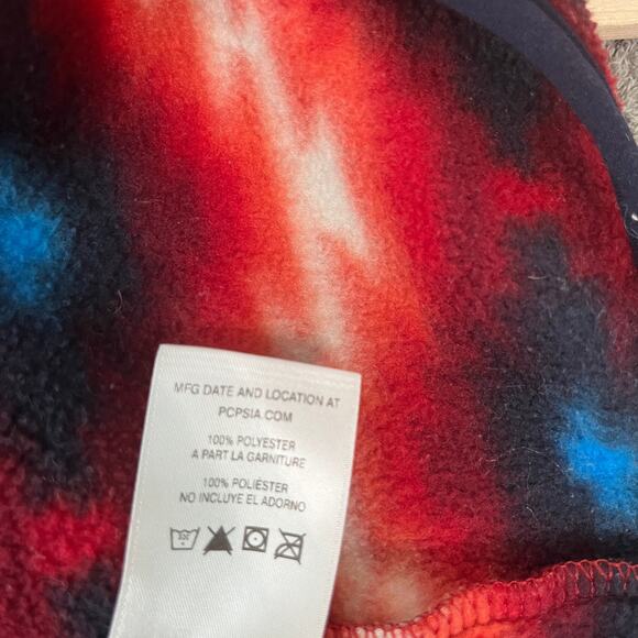 Patagonia Synchilla Snap-T Fleece Pullover Womens Medium Red Blue Ikat Print - Picture 9 of 11